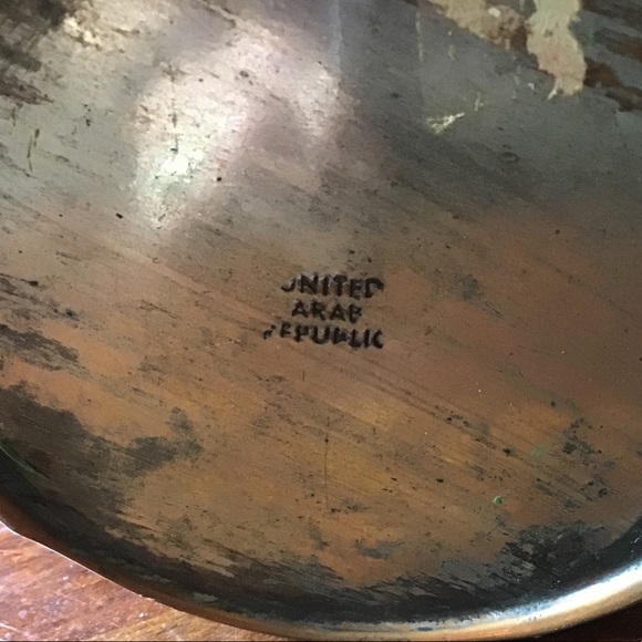 Vintage Handcrafted silver wash copper pitcher - Picture 8 of 8